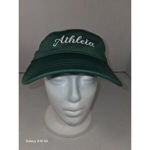 Athleta Green Embroidered Logo Athletic Visor Cap